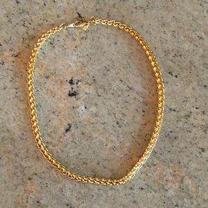 B.C. Lind 18" chain rope gold plated necklace